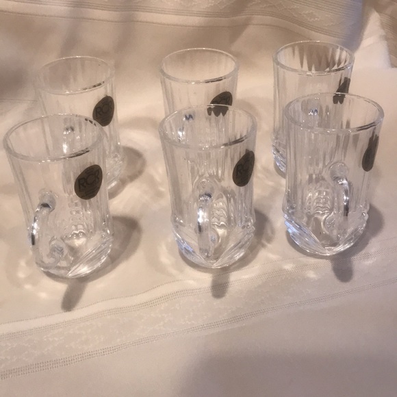 Aurea Italian crystal set with saucers BNWT - Picture 5 of 11